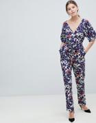 Uttam Boutique Floral Kimono Sleeve Jumpsuit - White