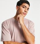 Vai21 Ribbed T-shirt In Rose Smoke-pink