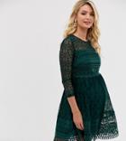 Asos Design Maternity Premium Lace Mini Skater Dress