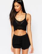 Ax Paris Knitted Crop Top - Black
