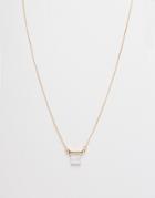 Asos Sleek Bar Necklace - Gold