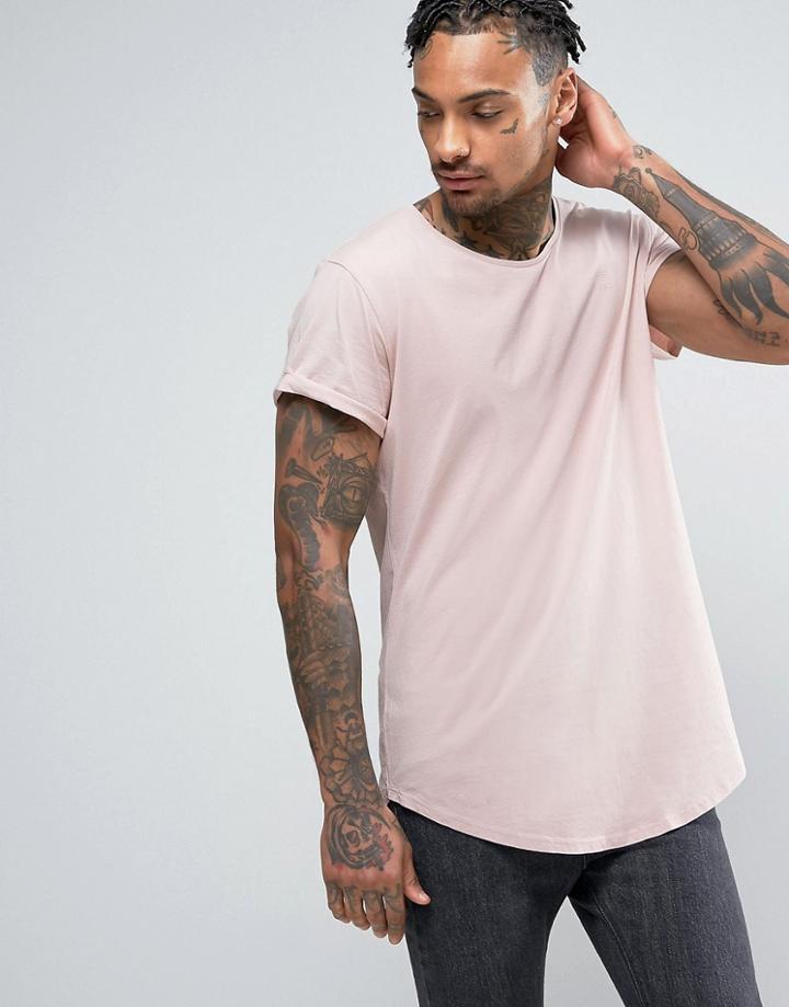 G-star Longline Vontoni Crew Neck T-shirt - Pink