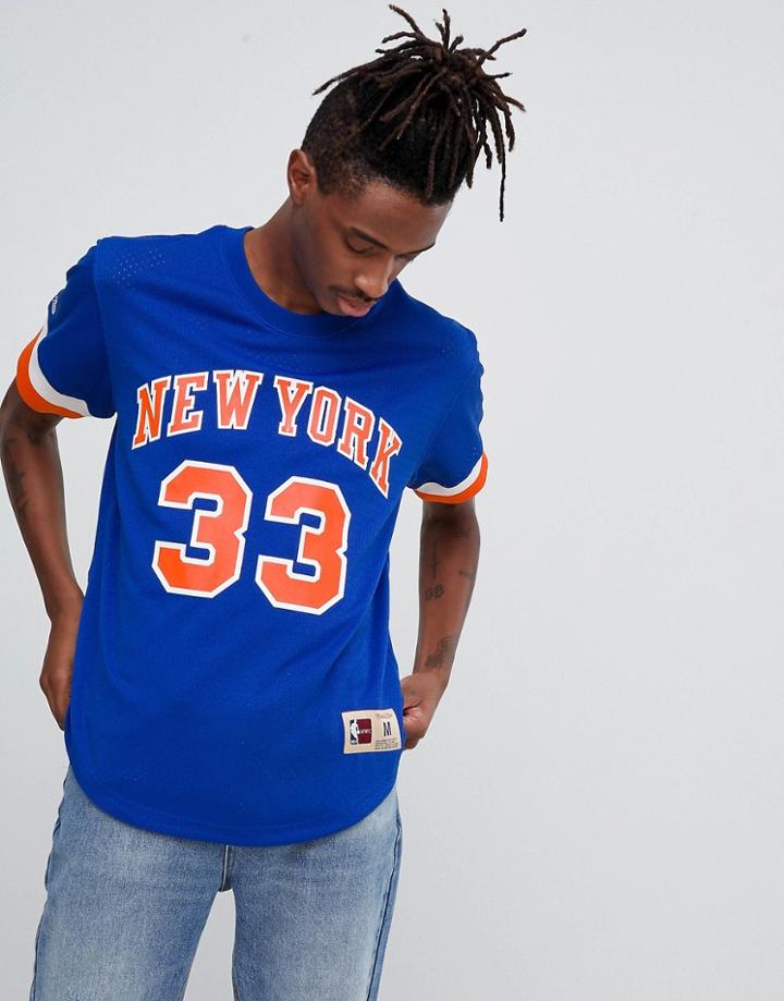 Mitchell & Ness Nba New York Knicks Mesh T-shirt - Blue