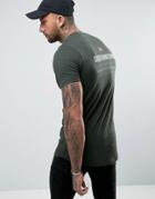 Good For Nothing Muscle T-shirt In Khaki With Back Print - Green