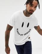 Kings Of Indigo Organic Cotton Smile Logo T-shirt In White - White