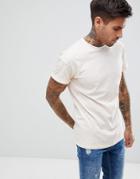 New Look T-shirt With Roll Sleeve In Light Pink - Beige