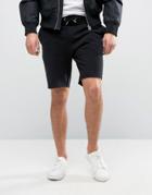 New Look Jersey Pique Shorts In Black - Black