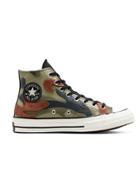 Converse Chuck 70 Hi Hybird Camo Suede-mix Sneakers In Field Surplus-green