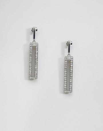 Fiorelli Bar Drop Earrings (+) - Silver