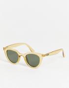 Vans Round Cat Eye Sunglasses In Light Taupe-neutral