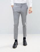 Selected Homme Slim Suit Pant In Tonal Check - Gray