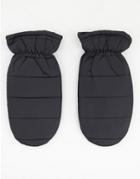 Svnx Quilted Nylon Gloves In Black