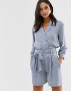 Native Youth Satin Blouse Two-piece - Blue