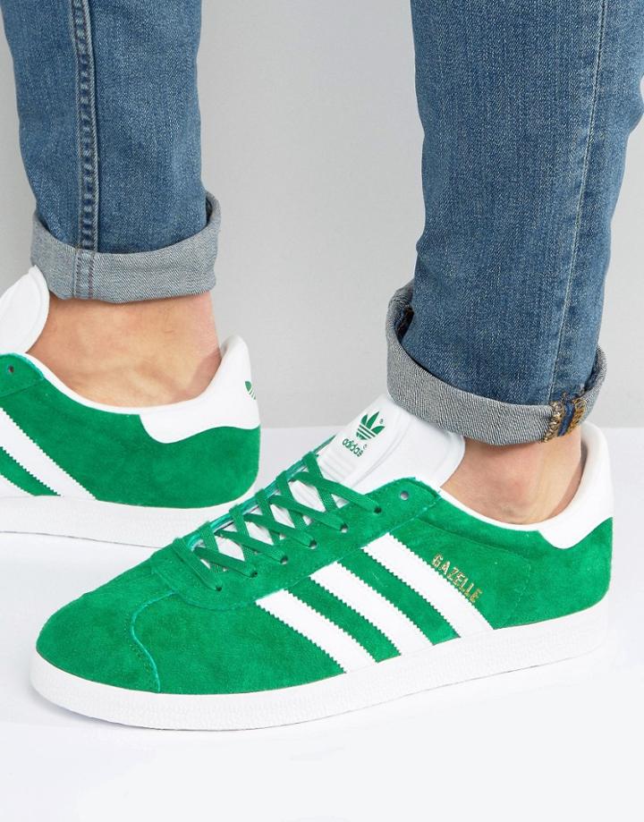 Adidas Originals Gazelle Sneakers In Green Bb5477 - Green