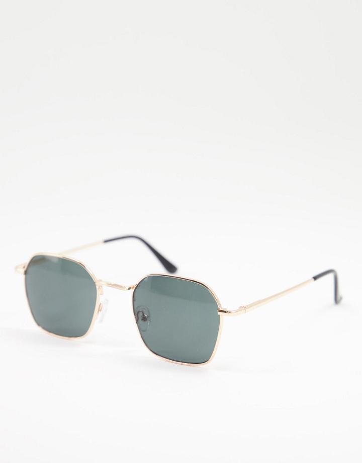 Aj Morgan Square Lens Sunglasses-gold