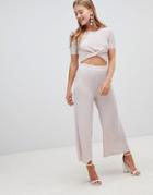 New Look Glitter Culottes In Pink - Pink