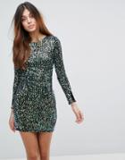 Parisian Sequin Dress - Green