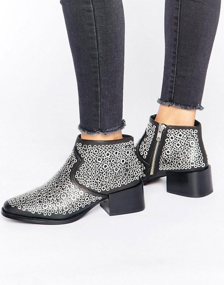 Sol Sana Lou Eyelet Heeled Ankle Boots - Multi
