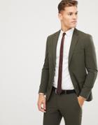 Burton Menswear Skinny Fit Suit Jacket In Green - Green