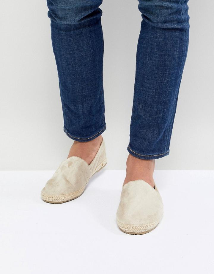 Brave Soul Faux Suede Espadrilles In Beige - Beige