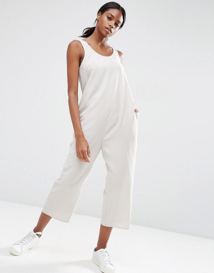 Asos Minimal Jumpsuit - Stone