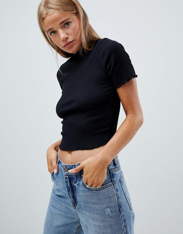 New Look Crinkle T-shirt - Black