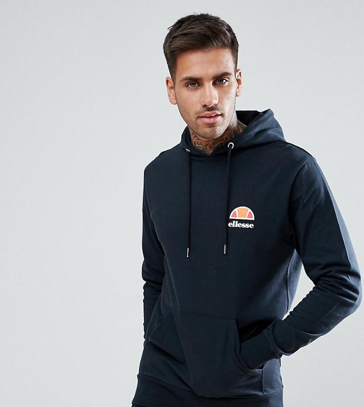 Ellesse Lounge Hoodie With Small Logo In Black - Black