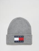 Tommy Jeans 90s Knit Beanie In Gray Marl - Gray