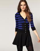 Sugarhill Boutique Stripe Cardigan - Gray