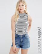 New Look Petite Stripe Tank Body - White