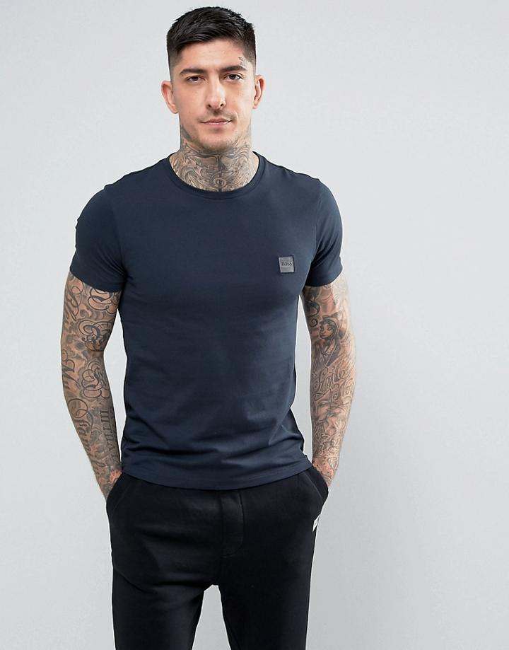 Boss Orange By Hugo Boss Tommi Uk Slim Fit Logo T-shirt Navy - Navy