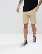 Farah Hawk Chino Twill Shorts In Light Sand - Beige