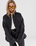 Cheap Monday Organic Cotton Cinched Waist Detail Denim Jacket - Black