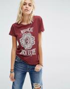 Billabong T-shirt With Midnight Beach Escape Print - Red