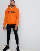 Diesel S-division Industry Logo Hoodie Orange - Orange