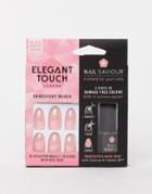 Elegant Touch Nail Saviour Stiletto Iridescent Blush False Nails - Pink