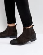 Selected Homme Oliver Suede Chelsea Boots In Brown - Brown