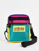 Manhattan Portage Coney Island Cross Body Bag In Green, Pink And Yellow