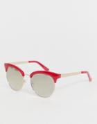 Quay Australia Cherry Round Sunglasses In Red