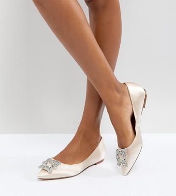 Dune London Bridal Exclusive Briella Embellished Flat Shoes - Beige