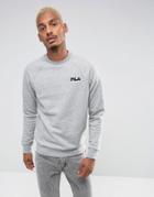 Fila Black Sweatshirt Small Retro Logo In Gray - Gray