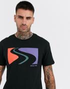 Jack & Jones Originals Relaxed Fit Graphic T-shirt In Black
