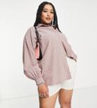 Urban Threads Plus Shirt In Pink Check - Part Of A Set