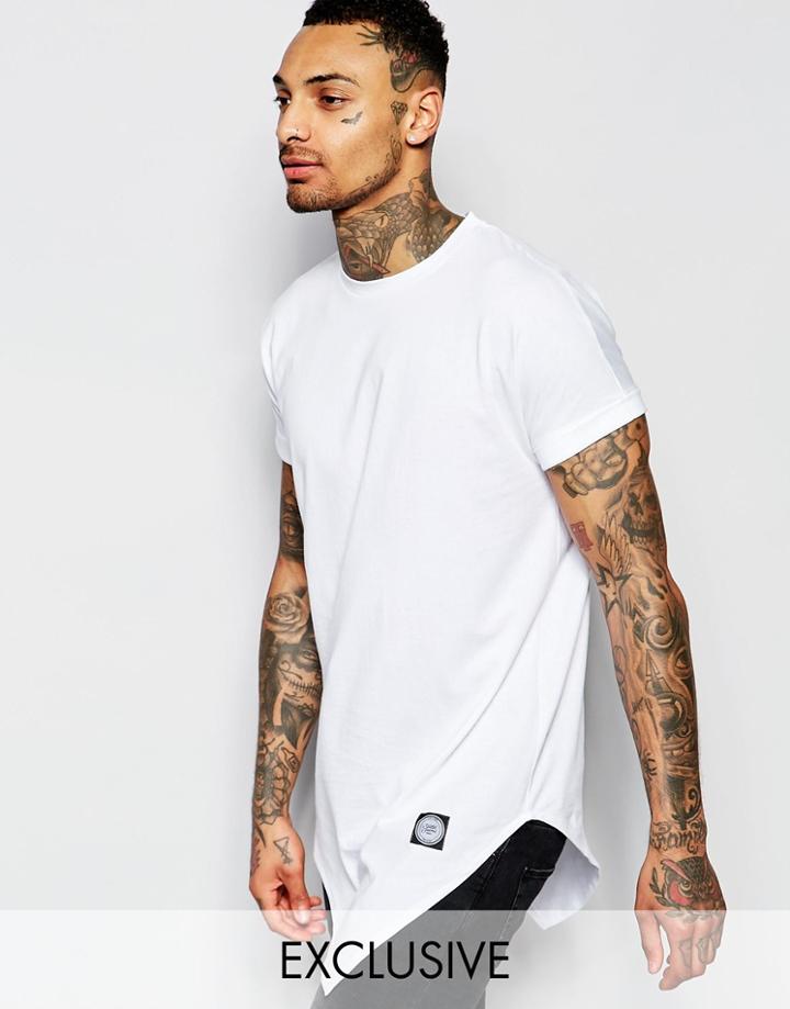 Sixth June T-shirt With Asymetrical Hem - White