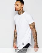 Sixth June T-shirt With Asymetrical Hem - White