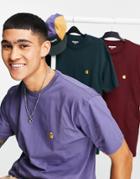 Carhartt Wip Chase T-shirt In Purple