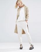 Selected Crystal Pants In Textured Sweat - Cream