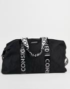 Consigned Taped Logo Holdall In Black