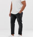 Duke King Size Biker Jeans In Black With Stretch