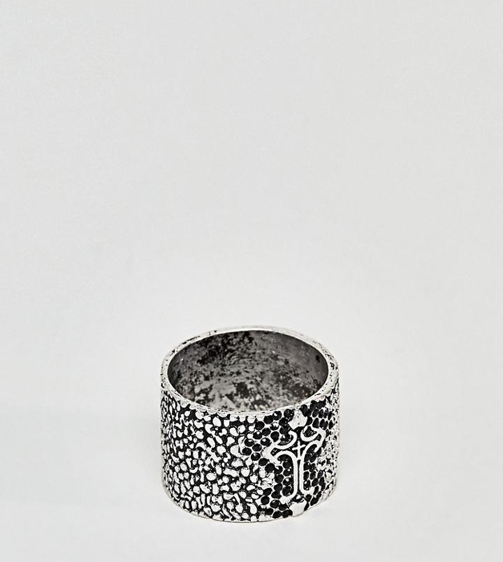 Reclaimed Vintage Inspired Cross Chunky Ring Exclusive To Asos - Silver